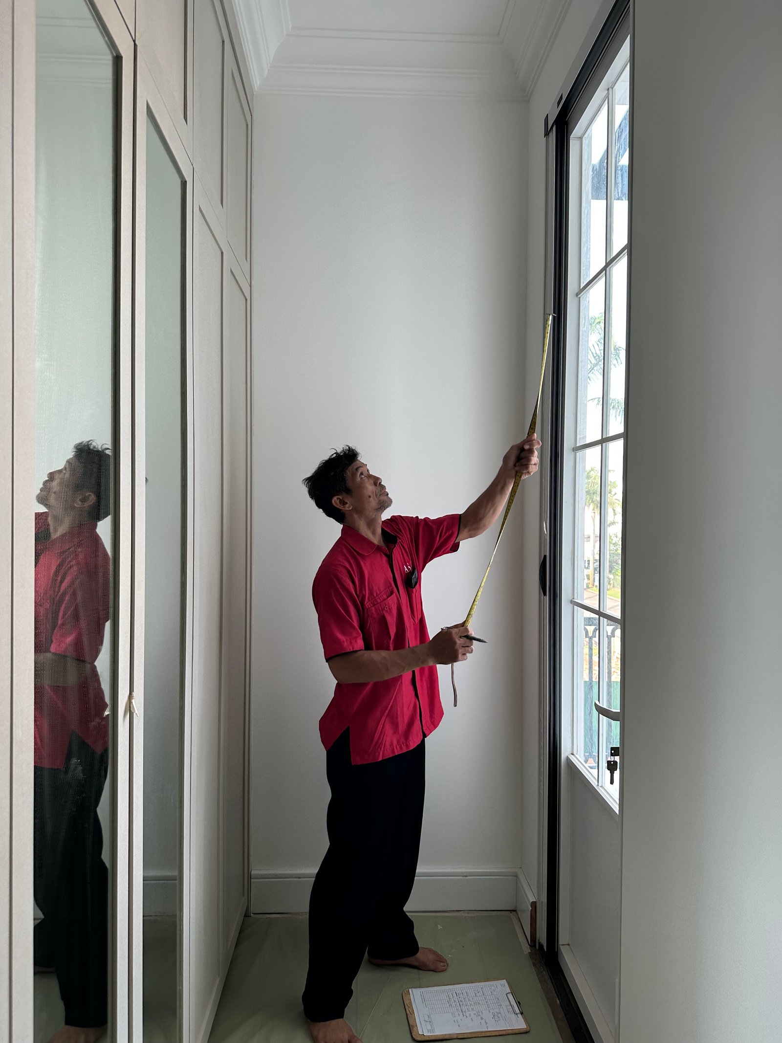 pemasangan gorden, instalasi gorden, pengukuran gorden