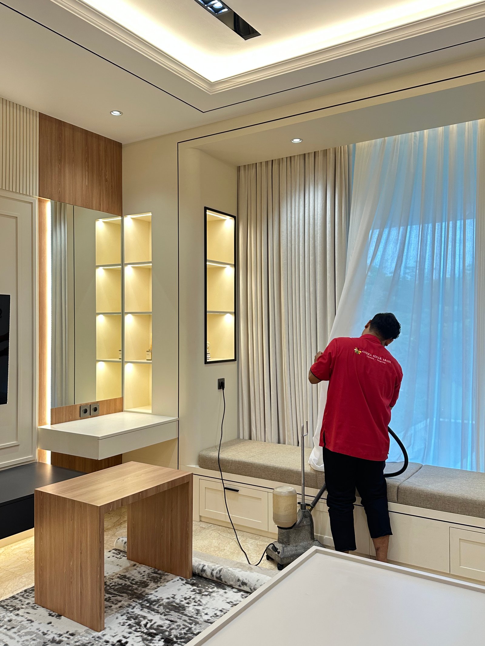 Supplier Gorden Aula Gedung | Pengadaan Tirai Tahan Api (Flame Retardant) 10 perawatan gorden, laundry gorden, solusi b2b dari vendor gorden terpercaya