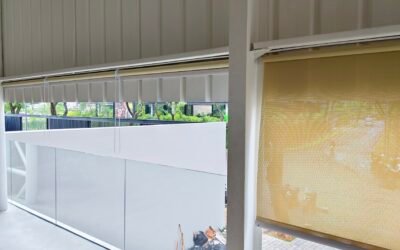 Distributor Outdoor Roller Blind Anti UV untuk Padel Court