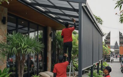 Jasa Pasang Blind Outdoor Profesional: Kontraktor Tirai Komersial