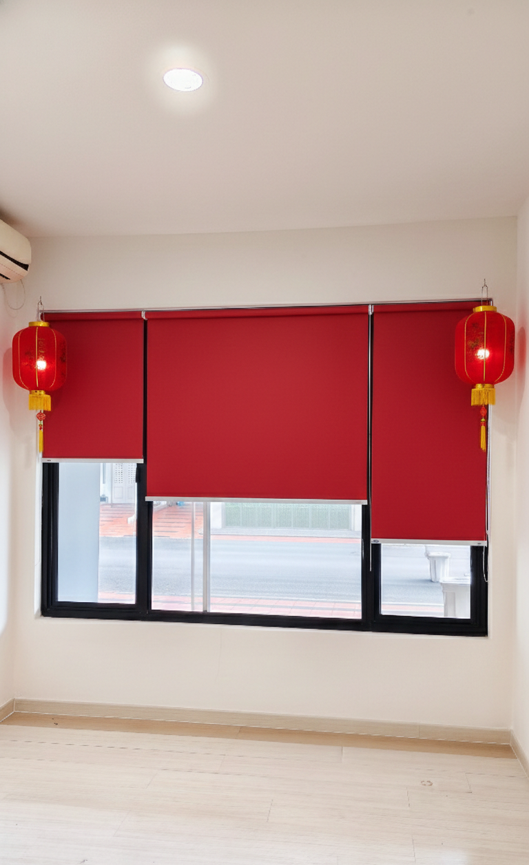 contoh gambar roller blind modern interior imlek