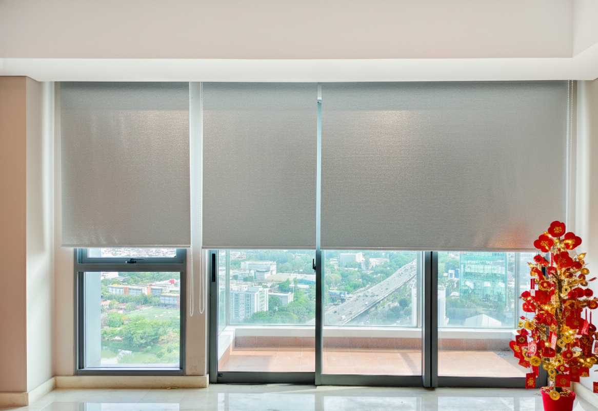 contoh gambar roller blind modern interior imlek