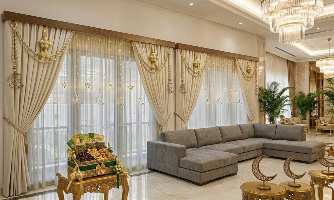 Dekorasi Lebaran Interior Hotel dengan Pilihan Gorden, Tirai, dan Ornamen Hari Raya