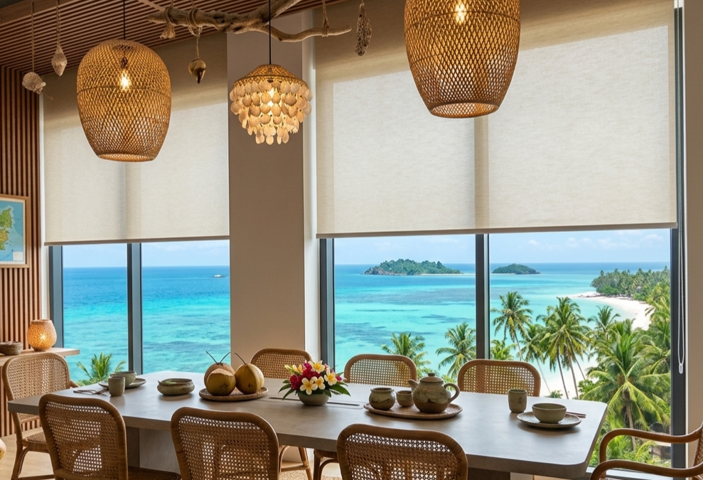 penggunaan Roller Blind Dimout untuk Villa / Homestay di Karimunjawa