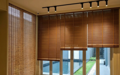 Tirai Kayu / Krey Kayu PVC: Supplier Wooden Blind untuk Villa Kesan Natural & Tradisional