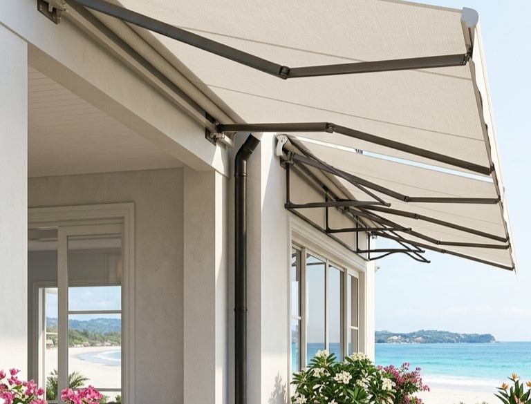 penggunaan Awning Motorized Bali / Kanopi Otomatis untuk Beach Club & Resort