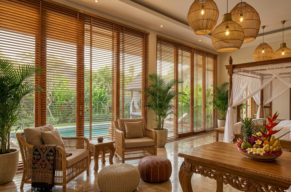 penggunaan Wooden Blind Villa / Tirai Kayu Premium Minimalis