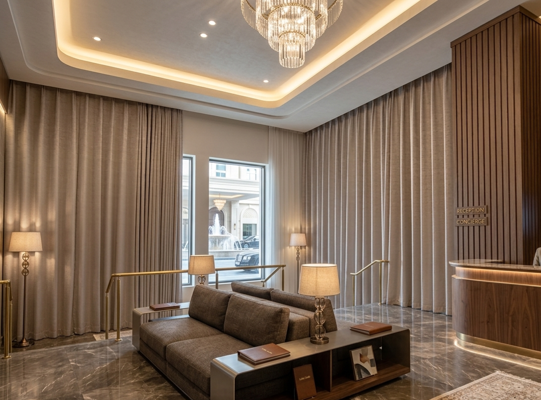 Jual Gorden Hotel Premium Minimalis: Pilihan Gorden Blackout 100% 5 gambar gorden hotel