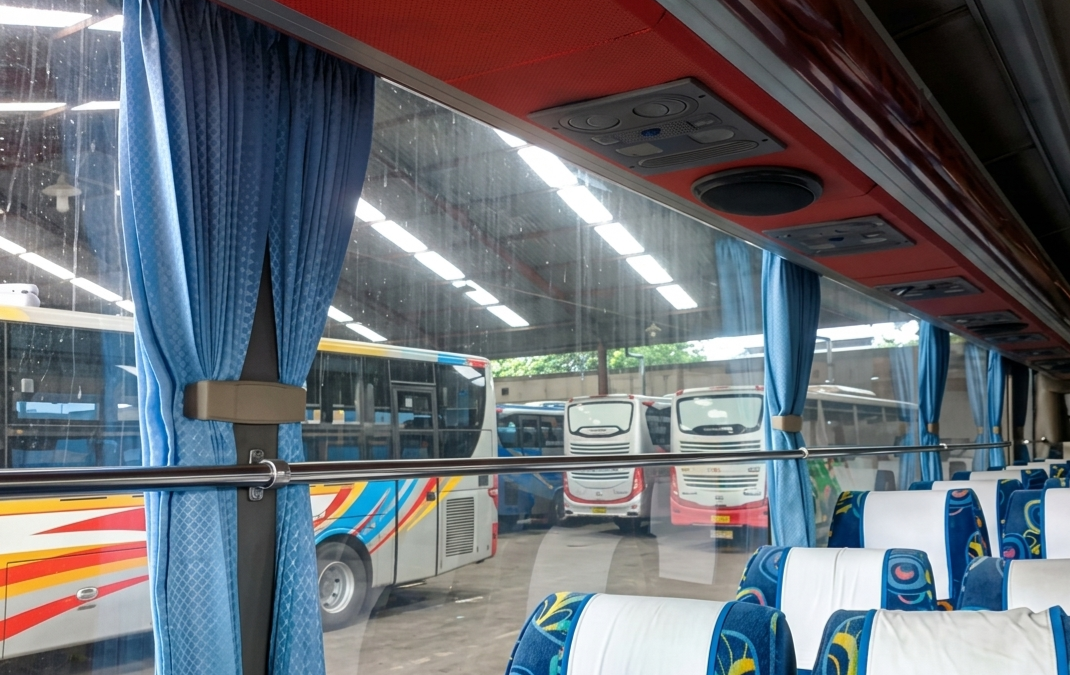 supplier gorden bus, gorden holder bus, pengadaan tirai bus tahan api