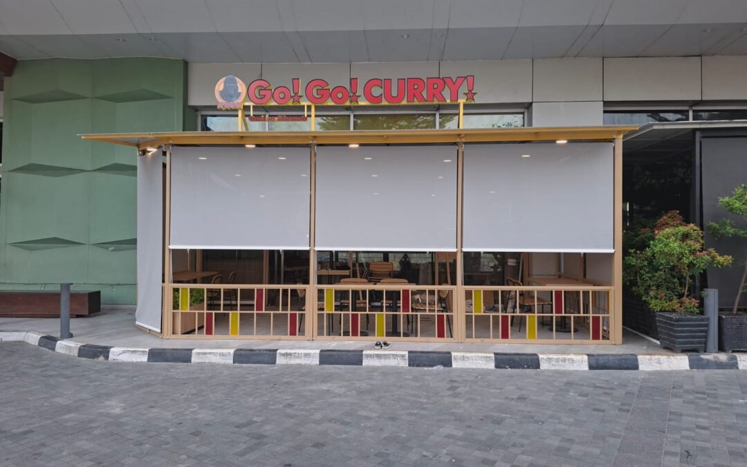 Aneka Sinar Abadi Jual UV Blind / Tirai Outdoor PVC Tahan Air & Panas UV Block