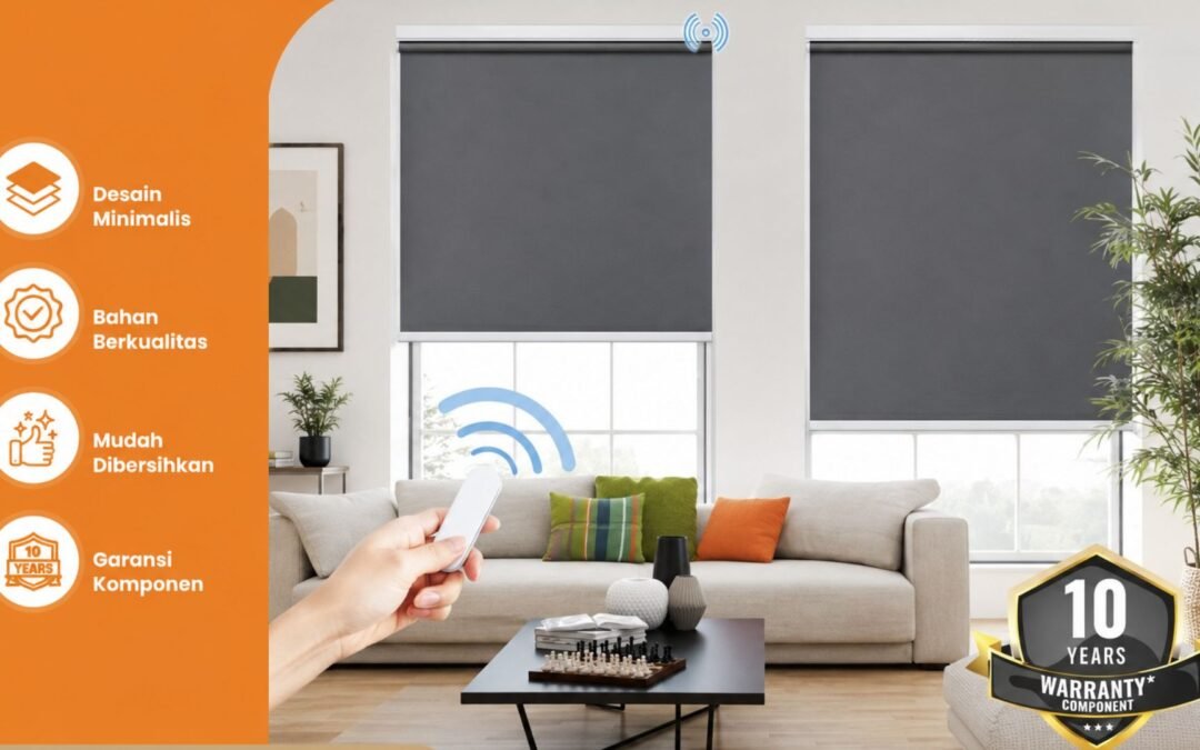 Aneka Sinar Abadi Jual Motorized Roller Blind Otomatis Full Set Electrical Blind NOVO