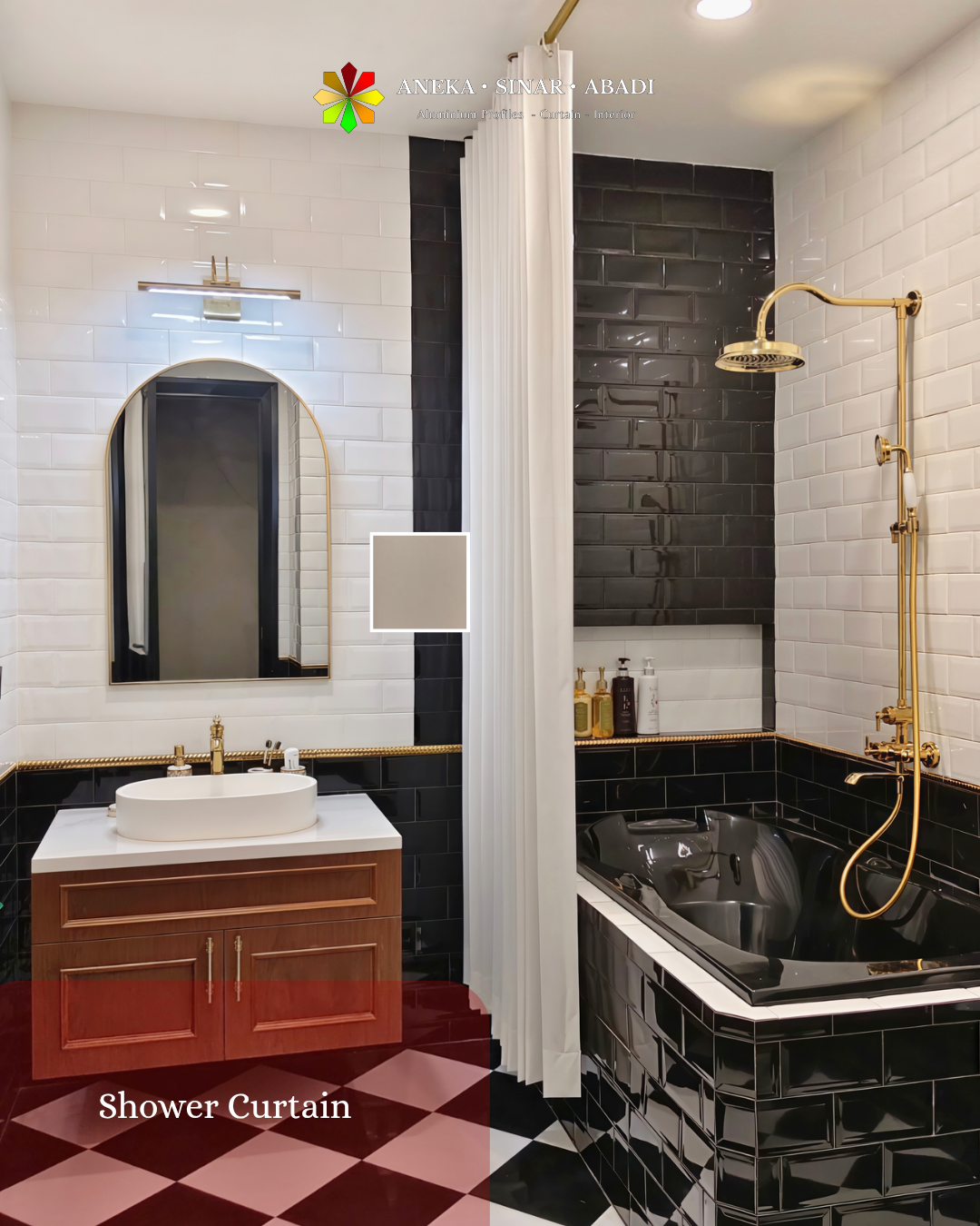 shower curtain / gorden tirai kamar mandi
